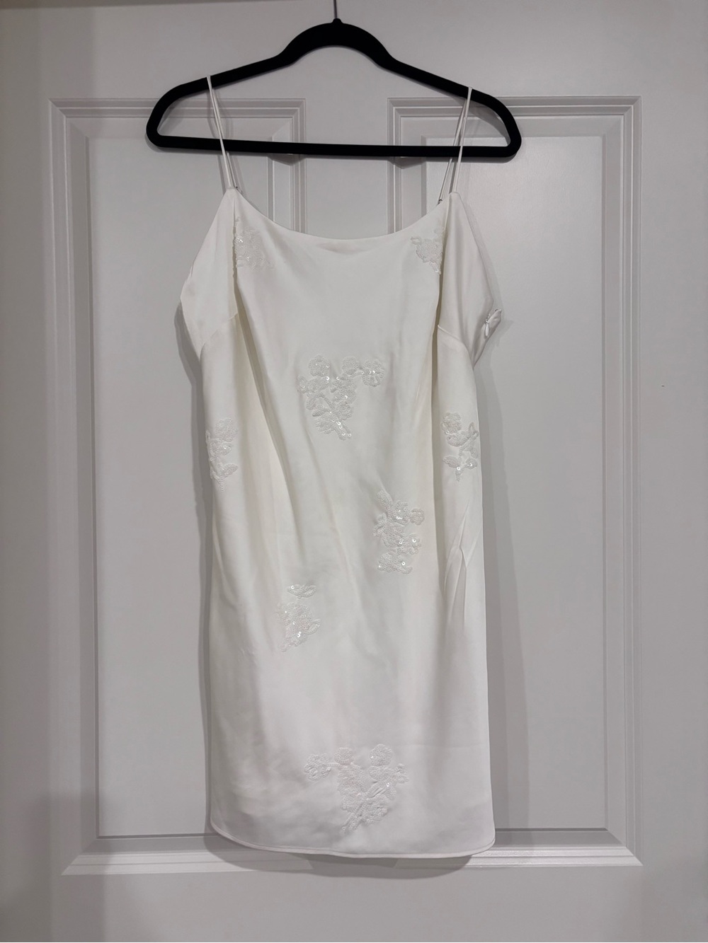 Abercrombie & Fitch White Embroidered Slip Mini Dress